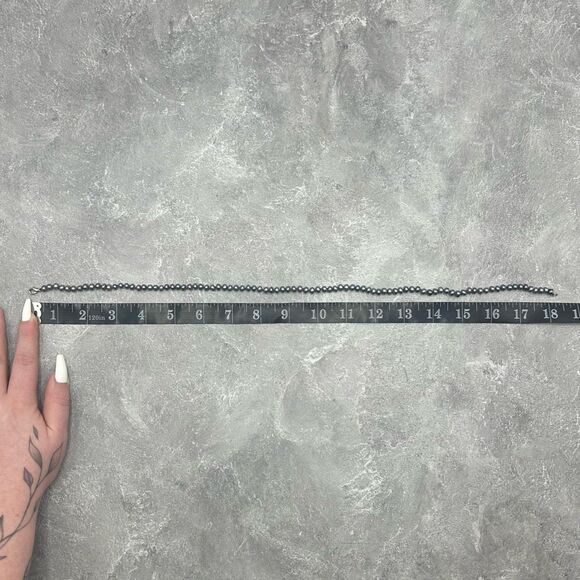 NWOT Natural Pearl Chromatic Blue Purple 18 inches Pearl Necklace Women’s Jewelr - Picture 8 of 9